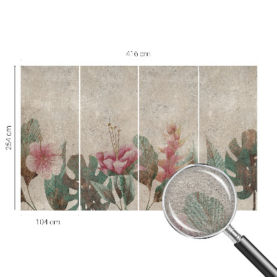Tapeta fotograficzna z delikatnym motywem florystycznym