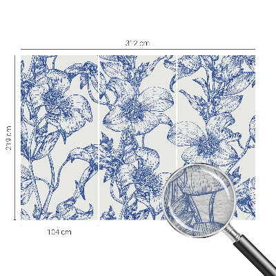 Fototapeta fizelinowa z nadrukiem Kwiatowe gałązki