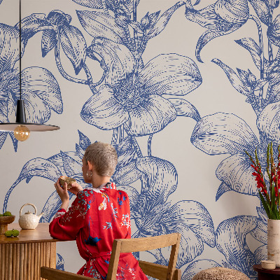 Fototapeta fizelinowa z nadrukiem Kwiatowe gałązki