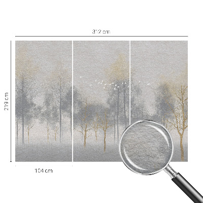 Nowoczesna fototapeta do salonu Leśna harmonia