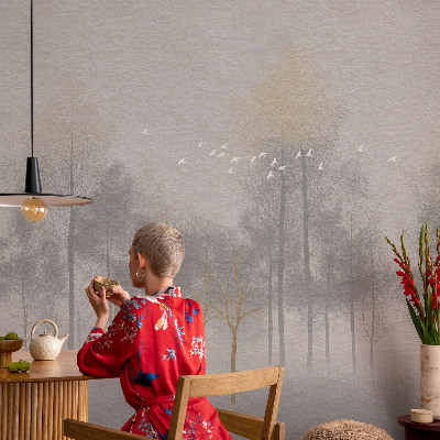 Nowoczesna fototapeta do salonu Leśna harmonia