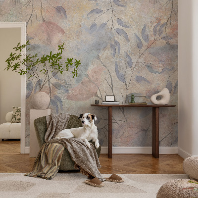 Nowoczesna fototapeta do salonu Abstrakcyjne liście