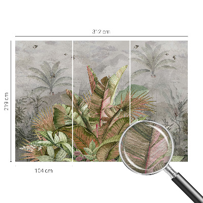 Fototapeta fizelinowa do sypialni Egzotyczna dżungla