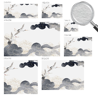 Tapeta fotograficzna fizelinowa Żurawie w locie