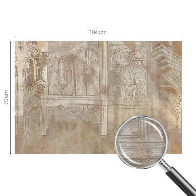 Nowoczesna fototapeta do salonu z motywem historycznych ornamentów