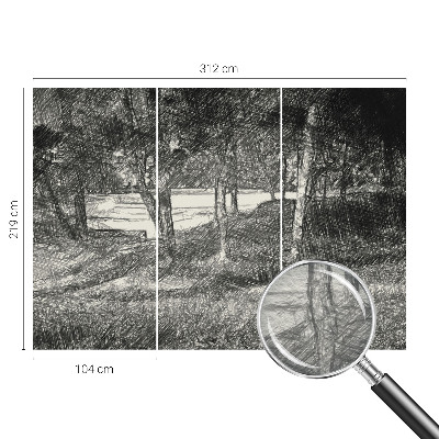 Fototapeta fizelinowa z nadrukiem z motywem spokojnego pejzażu