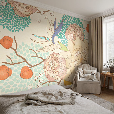 Tapeta fotograficzna Kwiatowa fantazja