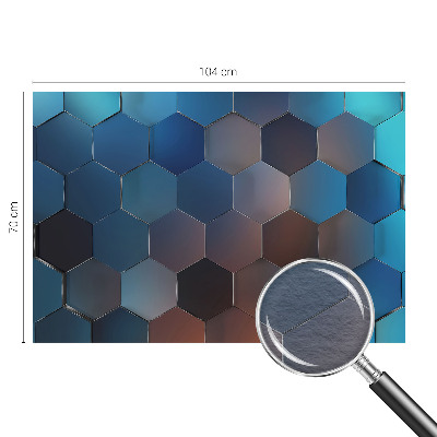 Fototapeta fizelinowa do sypialni Niebieskie heksagony