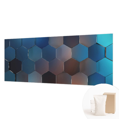 Fototapeta fizelinowa do sypialni Niebieskie heksagony