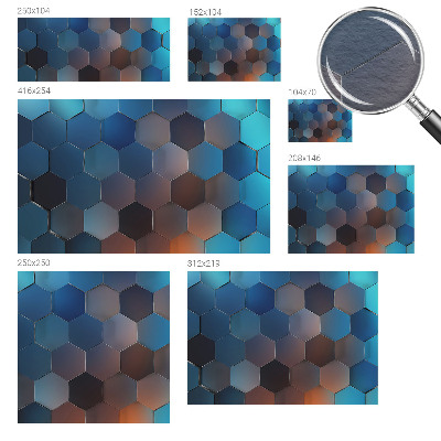 Fototapeta fizelinowa do sypialni Niebieskie heksagony