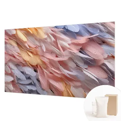 Tapeta fotograficzna fizelinowa z motywem pastelowych piór