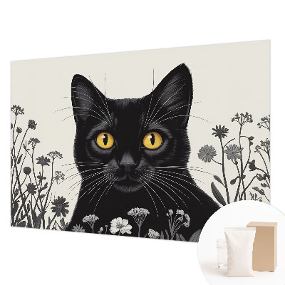 Tapeta fotograficzna fizelinowa Kwiaty kot