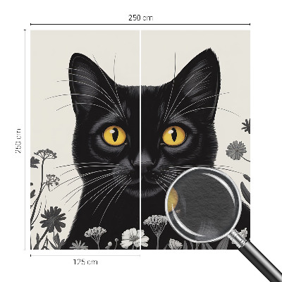 Tapeta fotograficzna fizelinowa Kwiaty kot