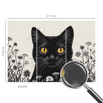 Tapeta fotograficzna fizelinowa Kwiaty kot