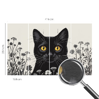 Tapeta fotograficzna fizelinowa Kwiaty kot