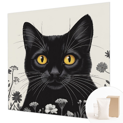 Tapeta fotograficzna fizelinowa Kwiaty kot