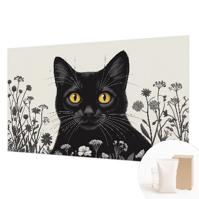 Tapeta fotograficzna fizelinowa Kwiaty kot