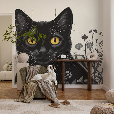 Tapeta fotograficzna fizelinowa Kwiaty kot