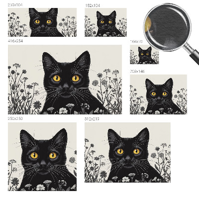 Tapeta fotograficzna fizelinowa Kwiaty kot