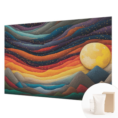 Nowoczesna fototapeta do salonu Kolorowe góry