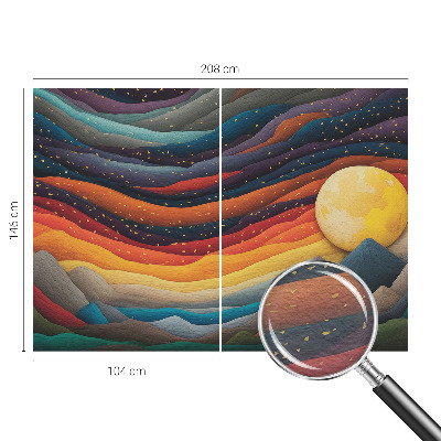 Nowoczesna fototapeta do salonu Kolorowe góry