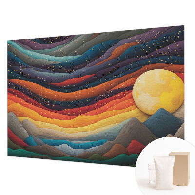 Nowoczesna fototapeta do salonu Kolorowe góry