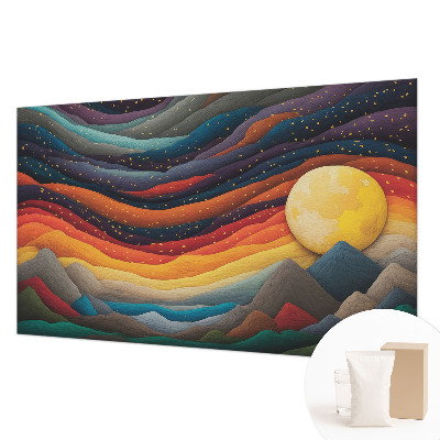 Nowoczesna fototapeta do salonu Kolorowe góry