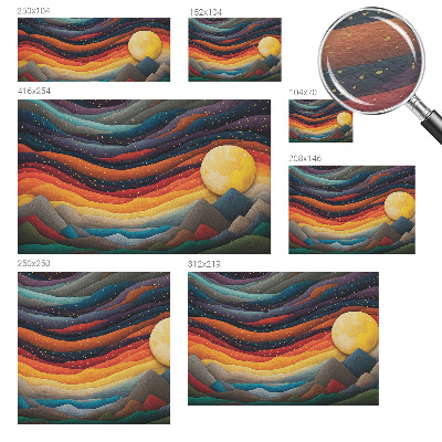 Nowoczesna fototapeta do salonu Kolorowe góry