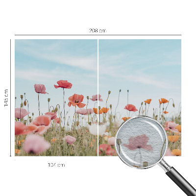 Nowoczesna fototapeta do salonu Kwiaty maku