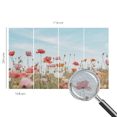 Nowoczesna fototapeta do salonu Kwiaty maku