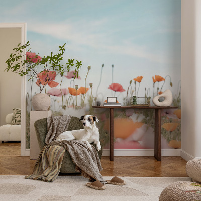 Nowoczesna fototapeta do salonu Kwiaty maku