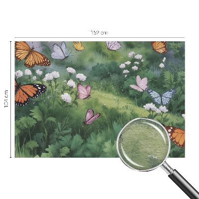 Dekoracyjna fototapeta na ścianę Motyle na łące