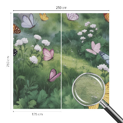 Dekoracyjna fototapeta na ścianę Motyle na łące