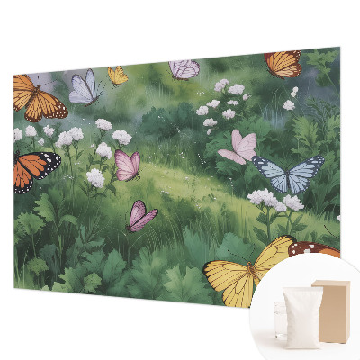 Dekoracyjna fototapeta na ścianę Motyle na łące