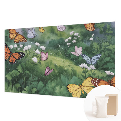Dekoracyjna fototapeta na ścianę Motyle na łące