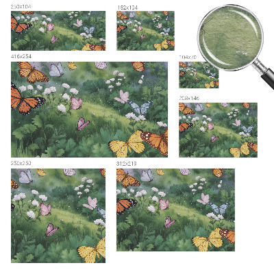 Dekoracyjna fototapeta na ścianę Motyle na łące