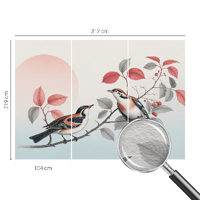 Nowoczesna fototapeta do salonu Ptaki siedzące