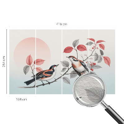 Nowoczesna fototapeta do salonu Ptaki siedzące