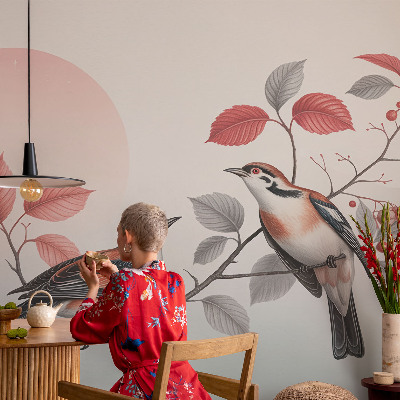 Nowoczesna fototapeta do salonu Ptaki siedzące