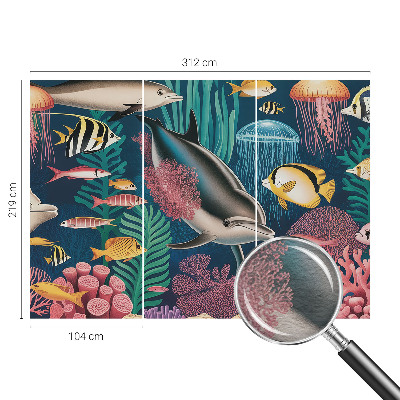 Tapeta fotograficzna fizelinowa Podwodna fauna