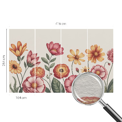 Tapeta fotograficzna z motywem kwiatowej kompozycji
