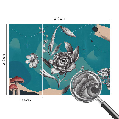 Dekoracyjna fototapeta na ścianę Kwiatowe oko