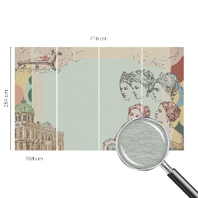 Nowoczesna fototapeta do salonu Klasyczny kolaż