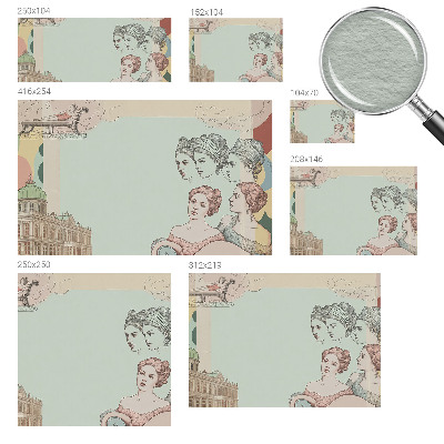 Nowoczesna fototapeta do salonu Klasyczny kolaż