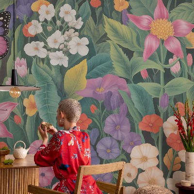 Fototapeta fizelinowa do sypialni Kwiatowa eksplozja