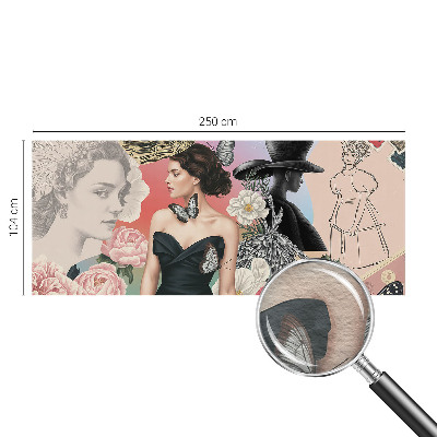 Nowoczesna fototapeta do salonu Kwiaty i portrety