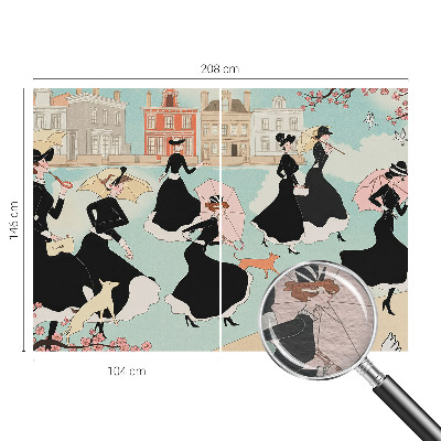 Tapeta fotograficzna fizelinowa Kobiety spacerujące