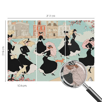 Tapeta fotograficzna fizelinowa Kobiety spacerujące