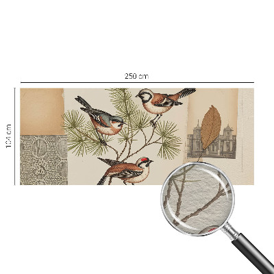 Tapeta fotograficzna fizelinowa z motywem collage'u z ptakami