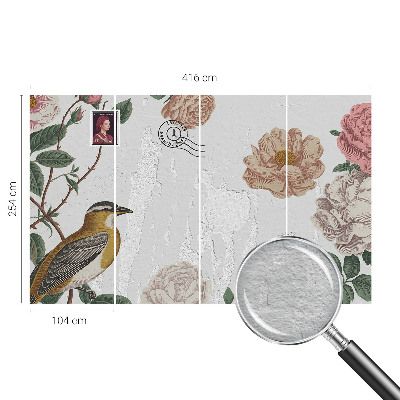 Nowoczesna fototapeta do salonu Kwiaty vintage